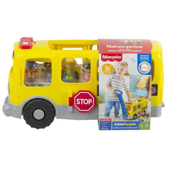 AUTOBÚS ESCOLAR GRANDE LITTLE PEOPLE. INCLUYE 4 FIGURAS. image 0