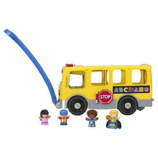 AUTOBÚS ESCOLAR GRANDE LITTLE PEOPLE. INCLUYE 4 FIGURAS. image 1