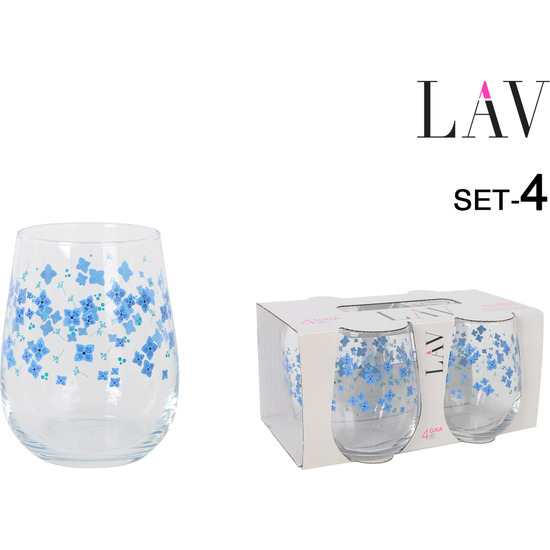 SET 4 VASOS 360CC GAIA FLORES image 0