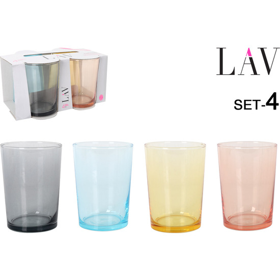 SET 4 VASOS SIDRA 520CC COLOR image 0