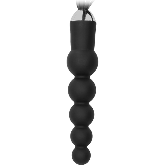 WHIP WITH CURVED SILICONE DILDO - BLACK  image 2
