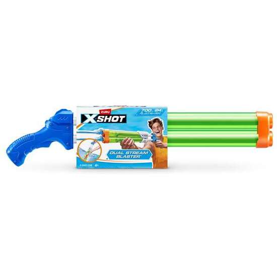 PISTOLA DE AGUA X-SHOT QUAD STREAM BLASTER CON DOS CAÑONES 135X596X57CM - MODELOS SURTIDOS image 0