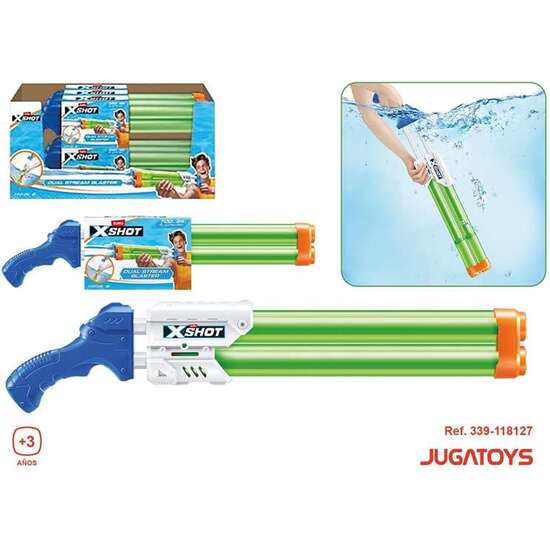 PISTOLA DE AGUA X-SHOT QUAD STREAM BLASTER CON DOS CAÑONES 135X596X57CM - MODELOS SURTIDOS image 3