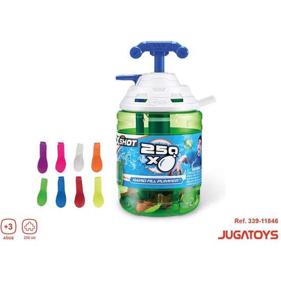 GLOBOS DE AGUA X-SHOT 250 UD. CON HINCHADOR EN BOTE 255X128X128CM image 1