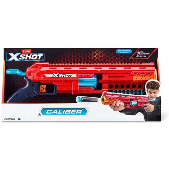PISTOLA X-SHOT CALIBER, INCLUYE 16 DARDOS 23X50X7CM image 0