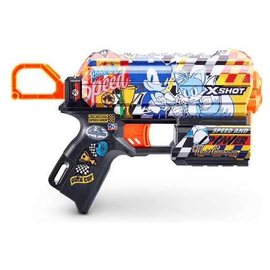 PISTOLA X-SHOT SONIC SKINS FLUX, 8 DARDOS 183X32X53CM - MODELOS SURTIDOS image 1