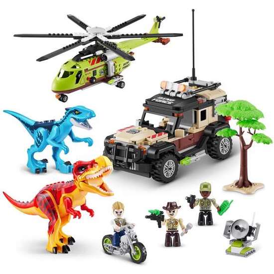 JUEGO DE CONSTRUCCIÓN MAX DINO CON FIGURAS, DINOSAURIOS Y ACCESORIOS (592 PIEZAS) 33X483X76CM image 1