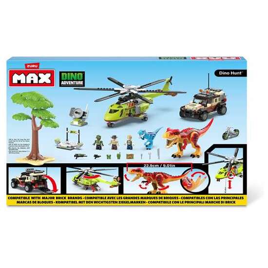 JUEGO DE CONSTRUCCIÓN MAX DINO CON FIGURAS, DINOSAURIOS Y ACCESORIOS (592 PIEZAS) 33X483X76CM image 4