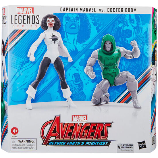 FIGURA CAPTAIN MARVEL VS DOCTOR DOOM BEYOND EARTHS MIGHTIEST LOS VEGADORES AVENGERS MARVEL 15CM image 0