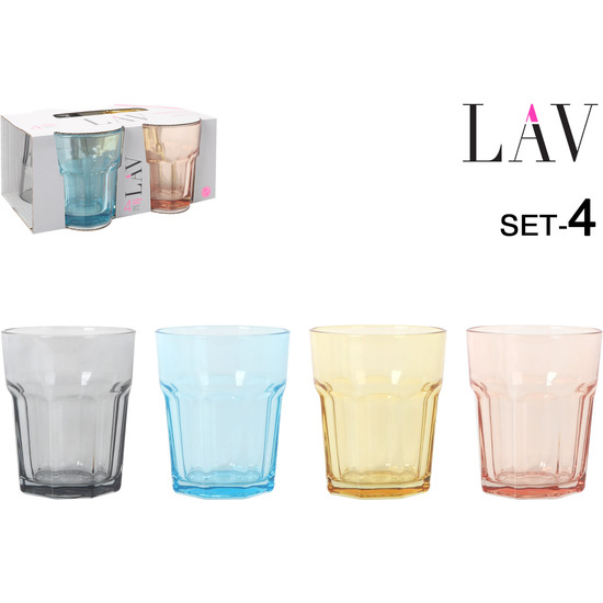 SET 4 VASOS 305CC ARAS COLOR image 0