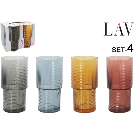 SET 4 VASOS 400CC HELEN COLORES image 0