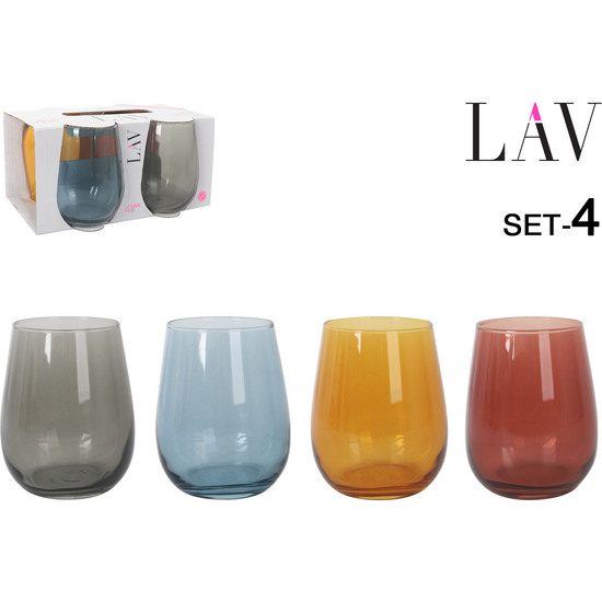SET 4 VASOS 360CC GAIA COLORES image 0