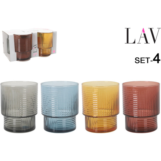 SET 4 VASOS 325CC HELEN COLORES image 0