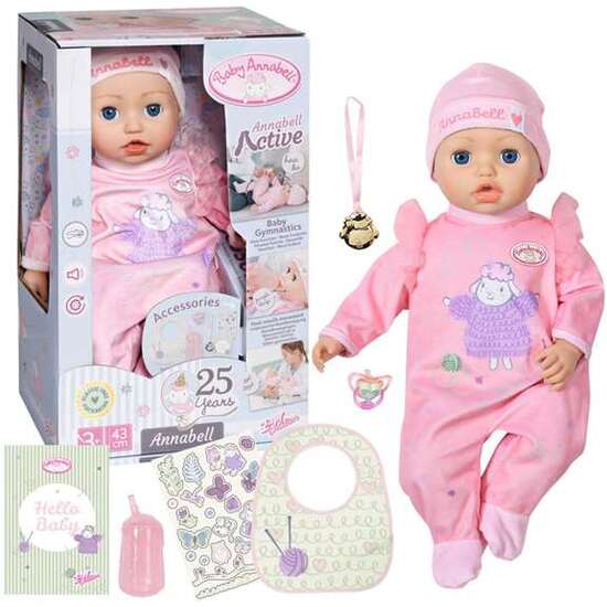 BABY ANNABELL MUÑECA INTERACTIVA CON ACCESORIOS. 43 CM image 0