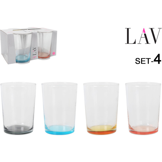 SET 4 VASOS SIDRA 520CC COLORES image 0