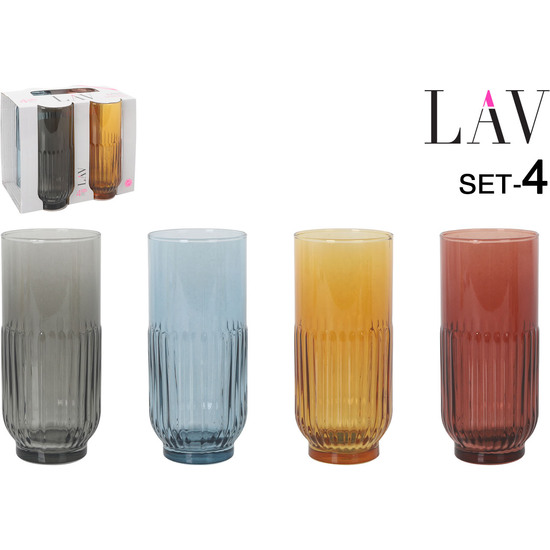 SET 4 VASOS 395CC TOKYO COLORES image 0