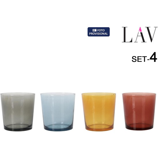 SET 4 VASOS PINTA 345CC COLORES image 0