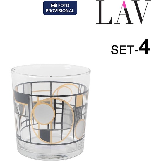 SET 4 VASOS PINTA 345CC ABSTRACT image 0