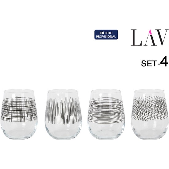 SET 4 VASOS 360CC GAIA BL.LINES image 0