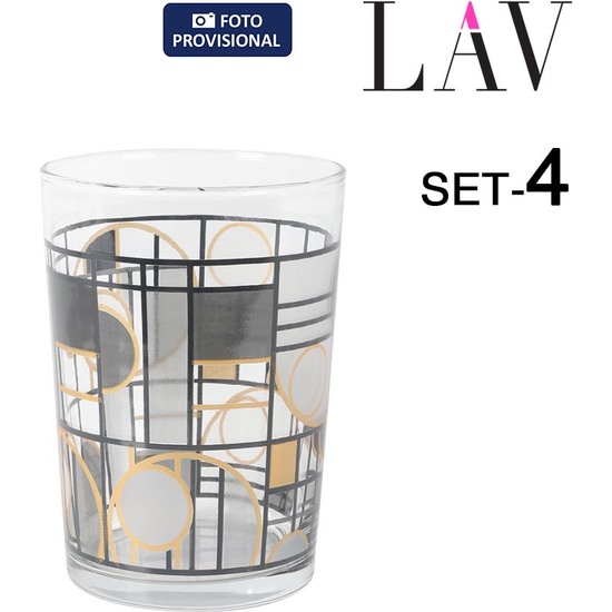 SET 4 VASOS SIDRA 520CC ABSTRACT image 0