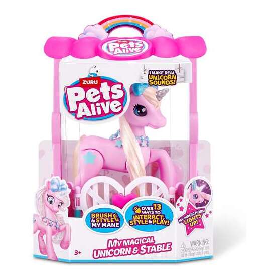 UNICORNIO ROBOT PETS ALIVE CON ESTABLO Y SONIDOS image 1