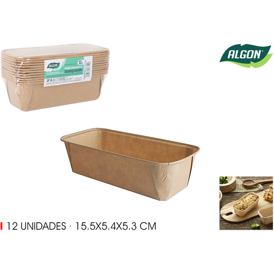 SET-12 MOLDE HORNO PAP 15.5X5.4X5.3 ALGON image 0