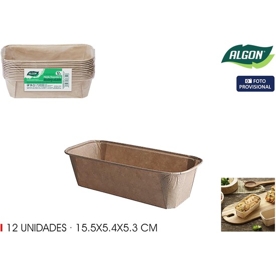 SET-12 MOLDE HORNO PAP 15.5X5.4X5.3 ALGON image 1