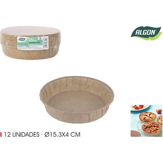 SET-12 MOLDES HORNO PAPEL 15.3X4CM ALGON image 0