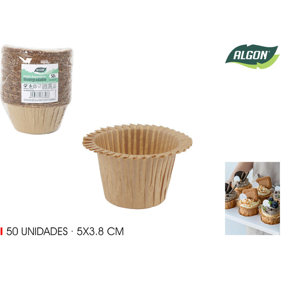 SET-50 MOLDES HORNO PAPEL 5X3.8CM ALGON image 0