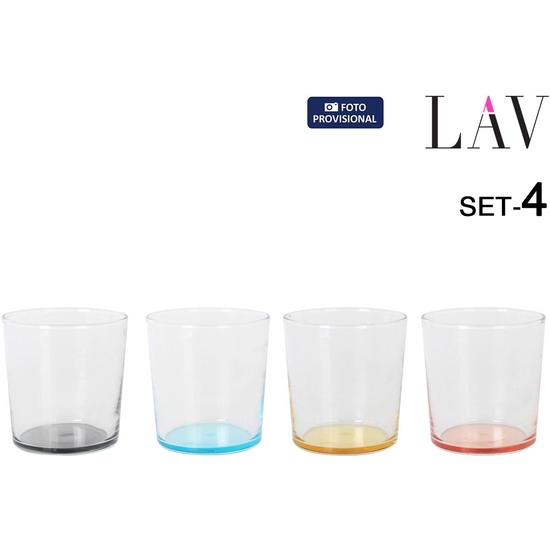 SET 4 VASOS PINTA 345CC COLORES image 0