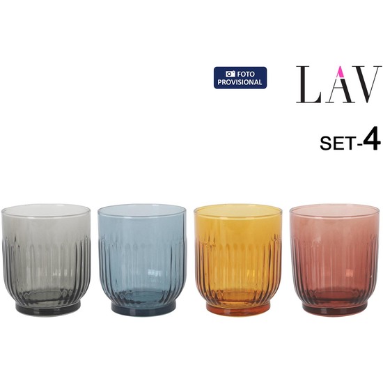 SET 4 VASOS 330CC TOKYO COLORES image 0