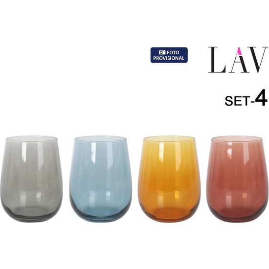SET 4 VASOS 475CC GAIA COLORES image 0
