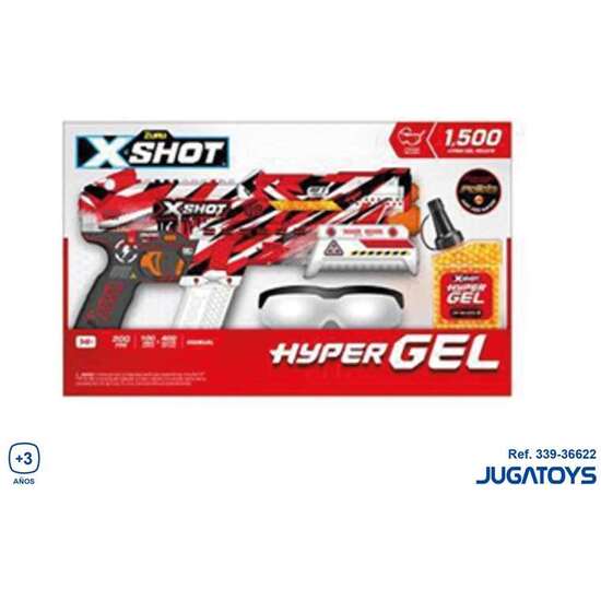PISTOLA X-SHOT HYPERGEL ELECTRICA CON 1500 BOLAS DE GEL Y GAFAS PROTECCIÓN 30 X 50 CM. image 0