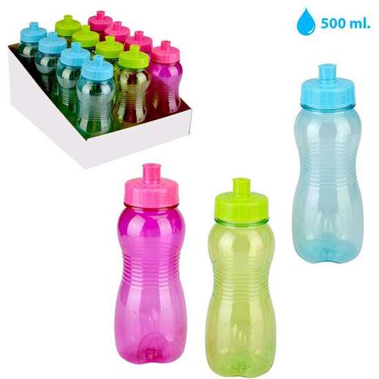 BOTELLA PASTICO AGUA 500 ML. - MODELOS SURTIDOS image 0