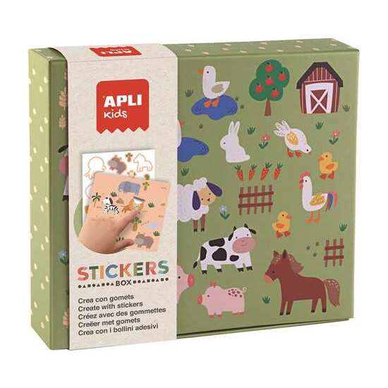 JUEGO DE PEGATINAS GOMETS LOS ANIMALES Y SU HABITAT CON 8 LÁMINAS Y 8 HOJAS DE GOMETS image 0