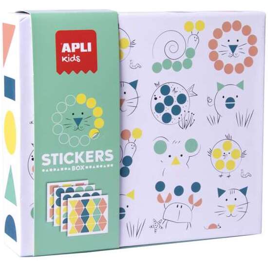 JUEGO DE PEGATINAS GOMETS GEOMETRICOS ANIMALES ¡TAMBIÉN PUEDES CREAR TUS PROPIOS DIBUJOS! image 0