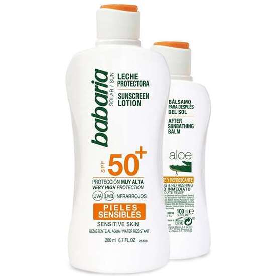 LECHE PROTECTORA SOLAR PIELES SENSIBLES F-50 +  AFTER SUN. 300 ML image 0