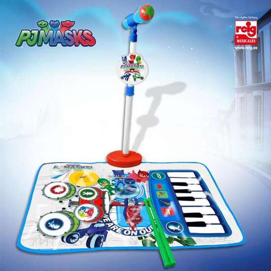 ALFOMBRA PJ MASKS CON MICRÓFONO Y GUITARRA image 1