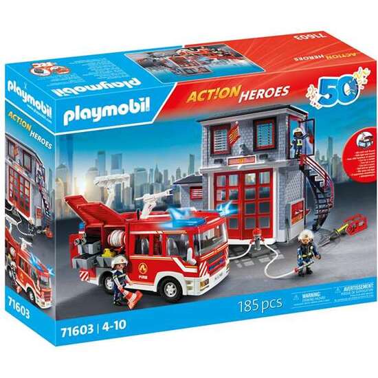 MEGA SET BOMBEROS CON ACCESORIOS PLAYMOBIL ACTION. image 0