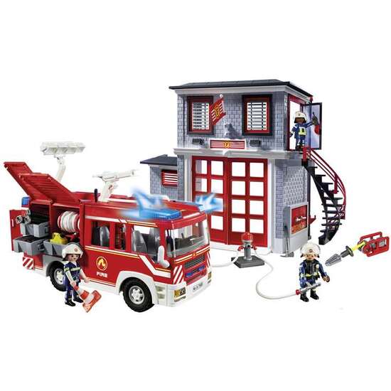 MEGA SET BOMBEROS CON ACCESORIOS PLAYMOBIL ACTION. image 1