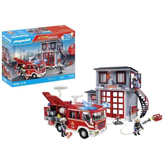 MEGA SET BOMBEROS CON ACCESORIOS PLAYMOBIL ACTION. image 2
