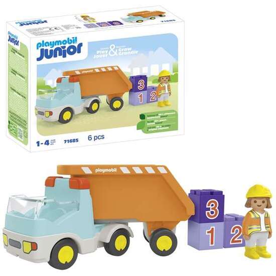 CAMIÓN DE CONSTRUCCIÓN PLAYMOBIL JUNIOR. image 0