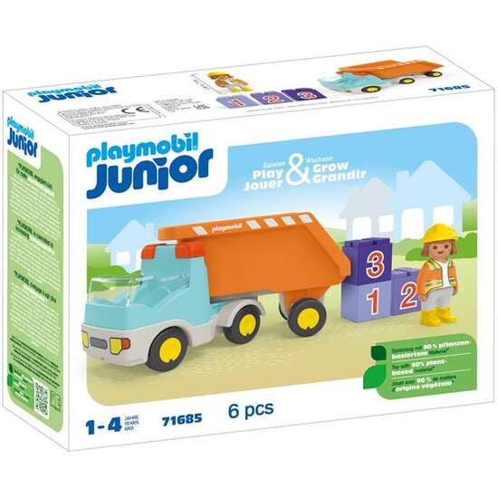 CAMIÓN DE CONSTRUCCIÓN PLAYMOBIL JUNIOR. image 3