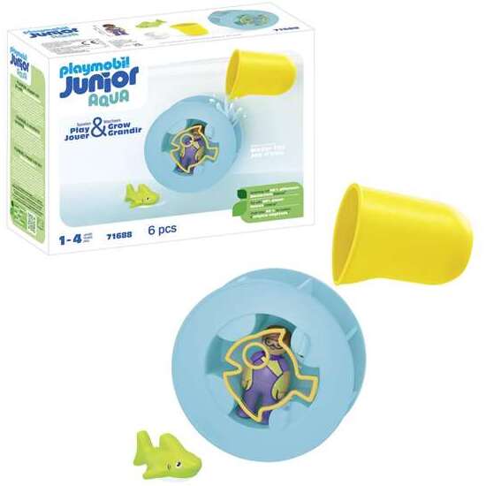 RUEDA DE AGUA CON BEBÉ TIBURÓN PLAYMOBIL JUNIOR. image 0