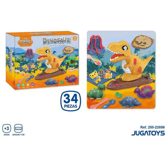 JUEGO PLASTILINA MAGIC DOUGH DINOSAURIO Y ACCESORIOS 30X24X7CM image 1