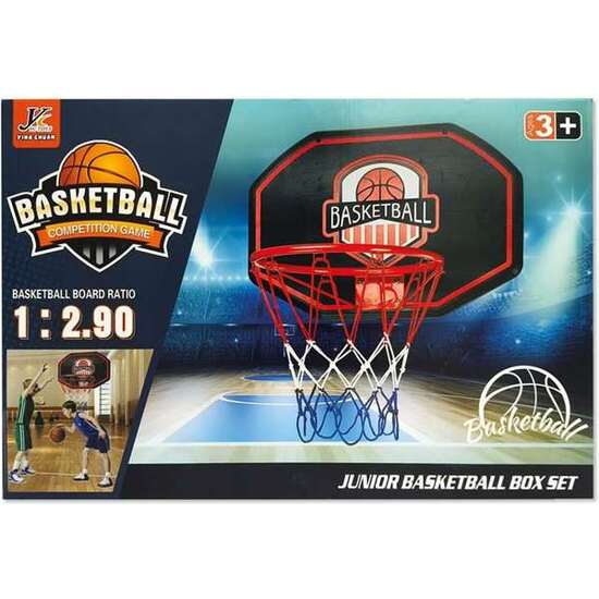 CANASTA BALONCESTO PLÁSTICO Y ARO DE HIERRO, 32 CM DIÁMETRO, 60X40CM image 0