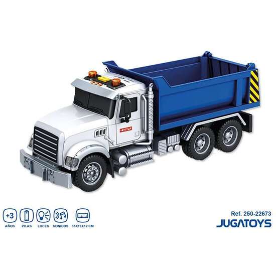 CAMION VOLQUETE CON LUCES Y SONIDOS 35X18X12CM - MODELOS SURTIDOS image 1