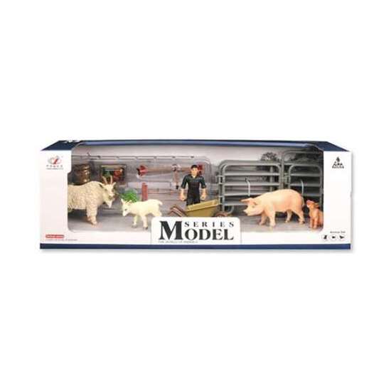SET GRANJA CON 1 FIGURA, 4 ANIMALES Y ACCESORIOS 43X10X14CM - MODELOS SURTIDOS image 0