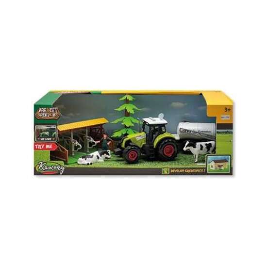 GRANJA CON ANIMALES Y TRACTOR CON LUCES Y SONIDOS 42X18X16CM - MODELOS SURTIDOS image 0
