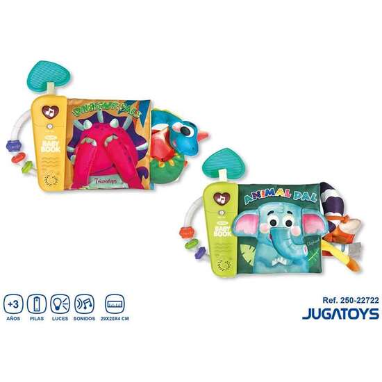 LIBRO DE TELA INFANTIL CON ACTIVIDADES, LUCES Y SONIDOS 29X20X4 CM - MODELOS SURTIDOS image 1